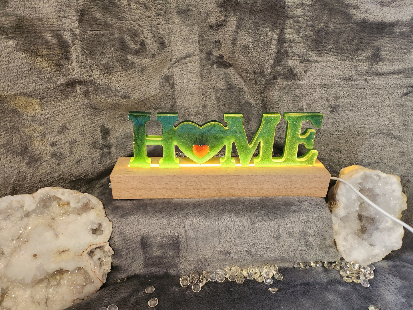 Freestanding Words on Light Base - Home