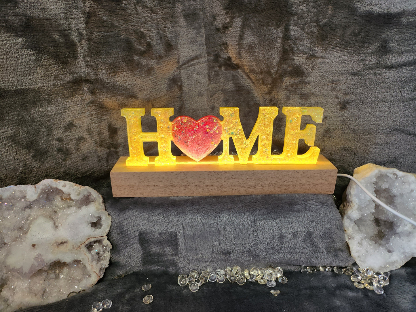 Freestanding Words on Light Base - Home