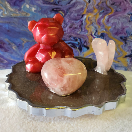 Crystal Bear - Rose Quartz