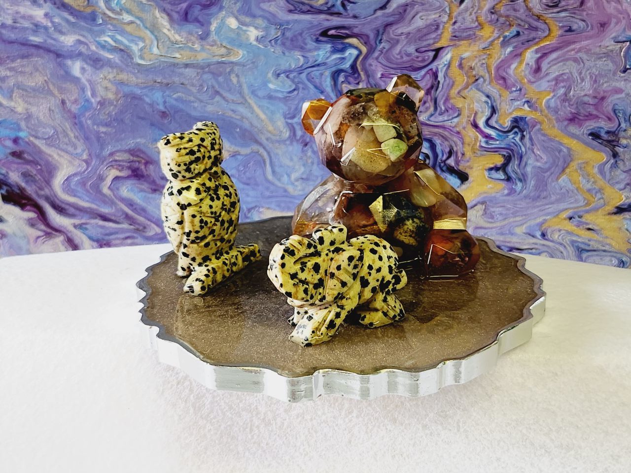 Crystal Bear - Dalmation Stone