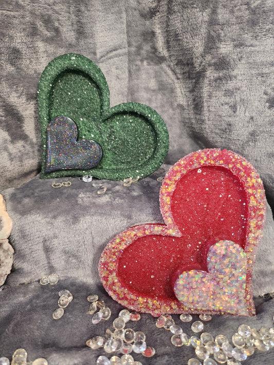 Druzy Heart Trinket Tray