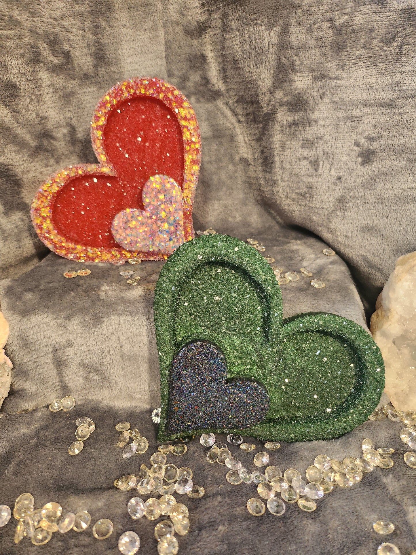 Druzy Heart Trinket Tray